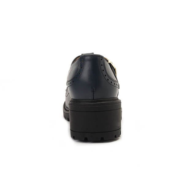 Leather T-Bar Brogue Shoes
