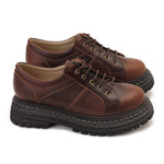 حذاء جلدي سميك ذو نعل سميك