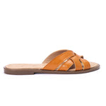 Leather Crisscross Slippers