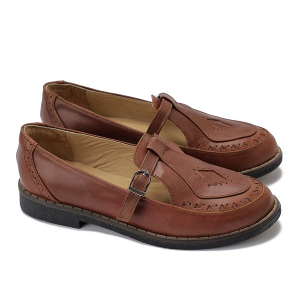 Leather Retro Flats