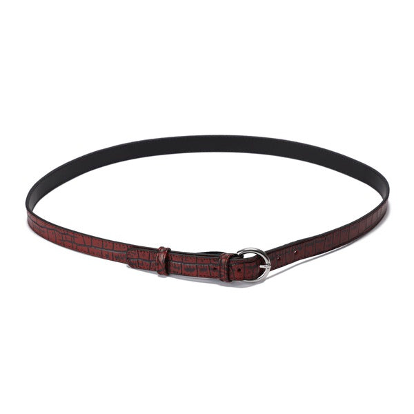 Round-Buckle Silver Belt