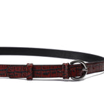 Round-Buckle Silver Belt