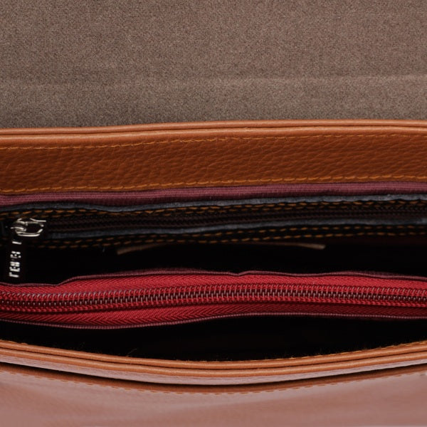 Alina – Multi-Pocket Leather Crossbody Bag