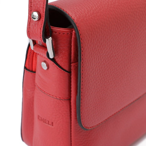 Alina – Multi-Pocket Leather Crossbody Bag