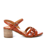 Multi-Strap Heeled Leather Sandals