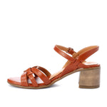 Multi-Strap Heeled Leather Sandals