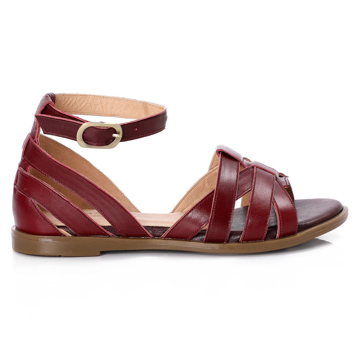 Multi-Strap Multi-Colored Leather Sandals