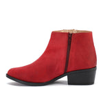 Leather Ankle Boots with Double Zippers