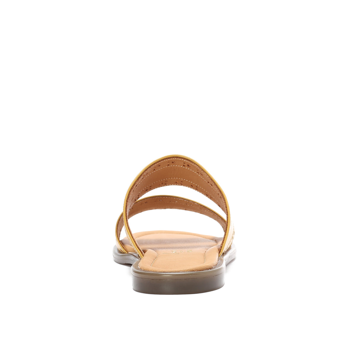 Double-Strapped Leather Slippers