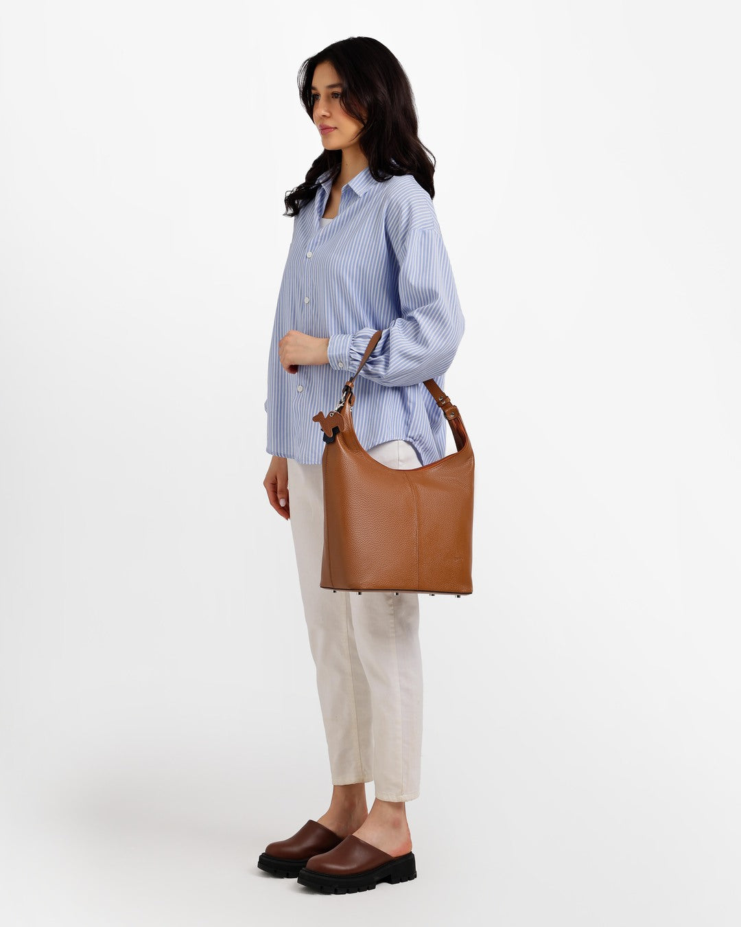 Layali – Medium-Sized Leather Tote Bag