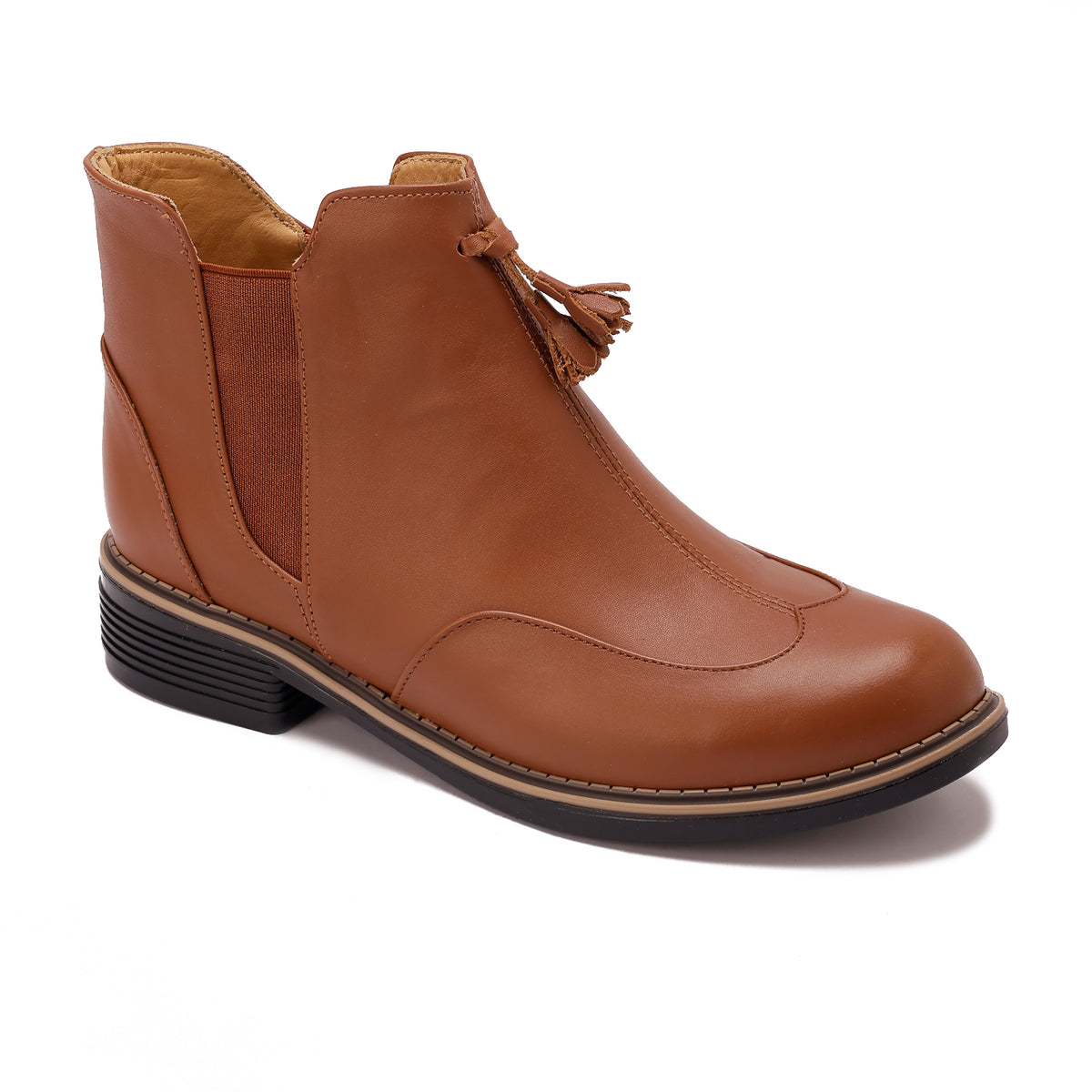Tassel Ankle Leather Boots