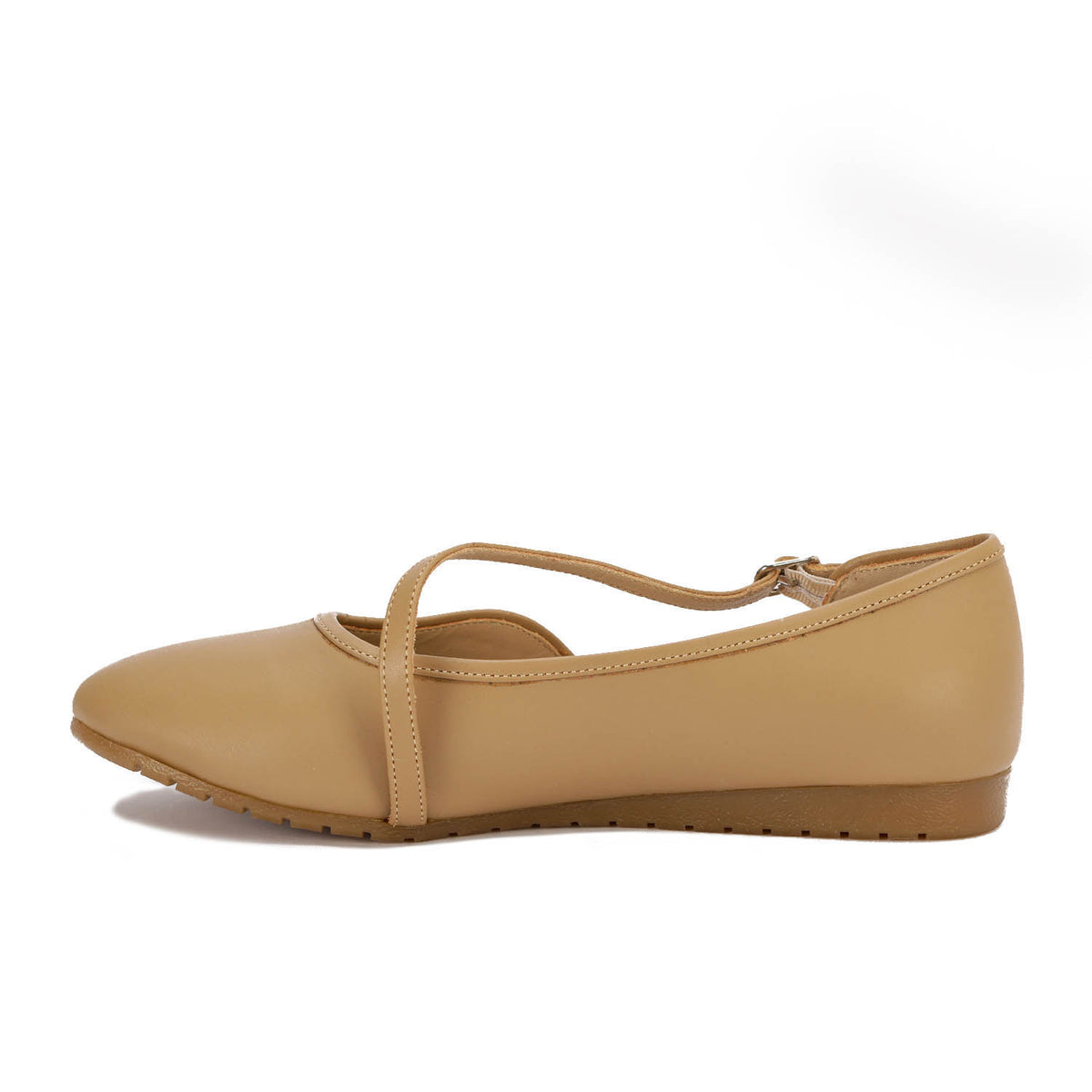 Crossed Strapped Ballerina Flats