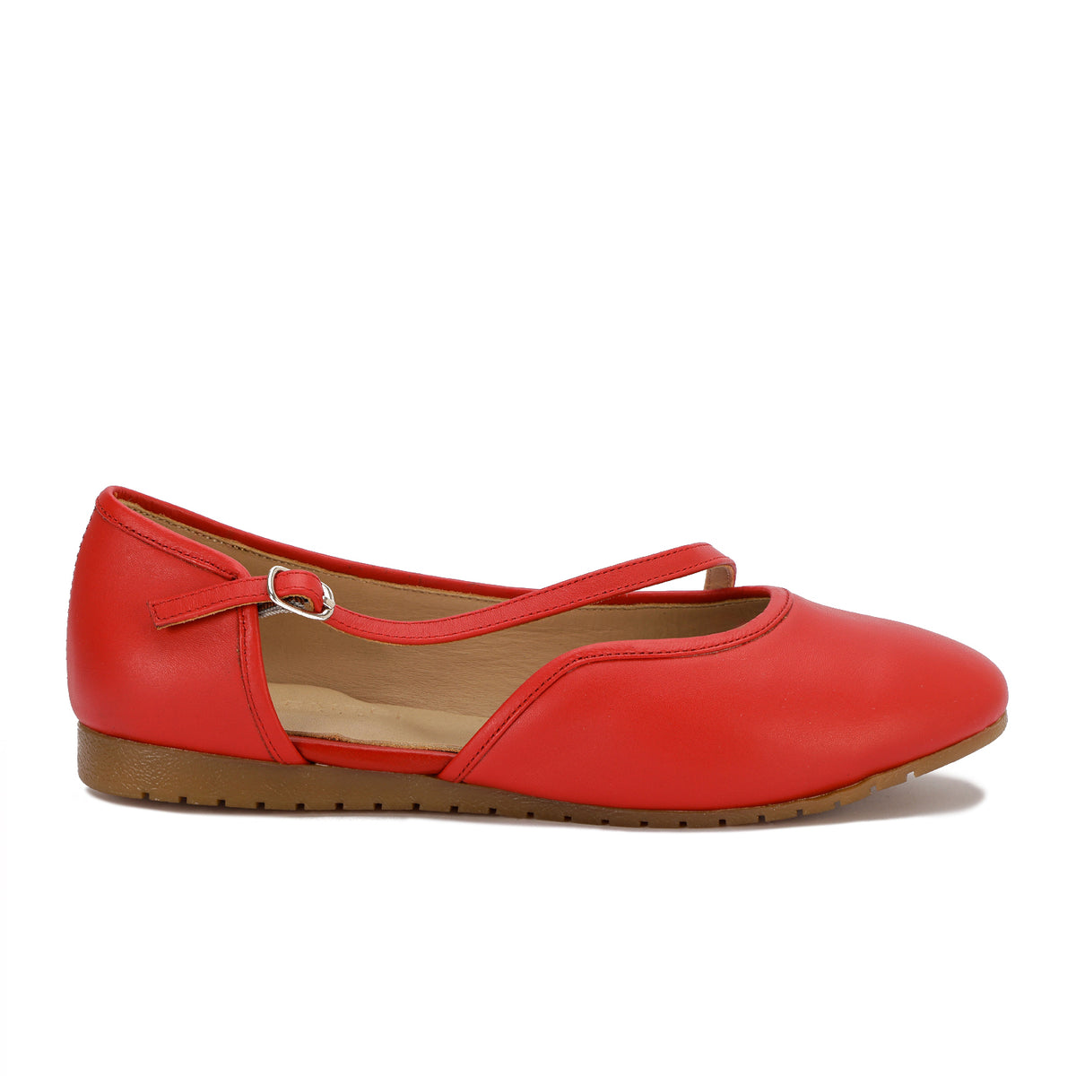 Crossed Strapped Ballerina Flats