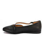 Crossed Strapped Ballerina Flats