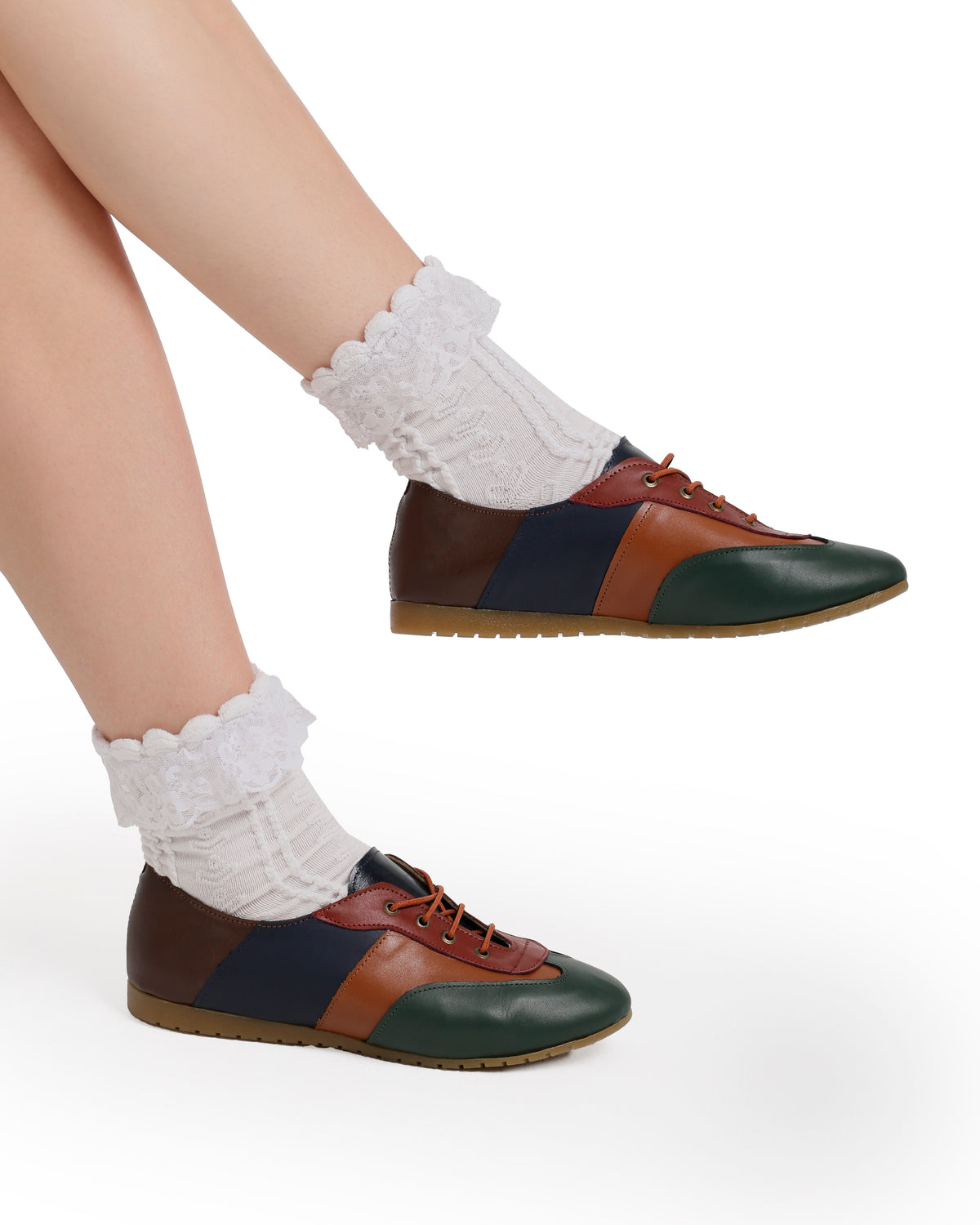 Laced-Up Leather Loafers