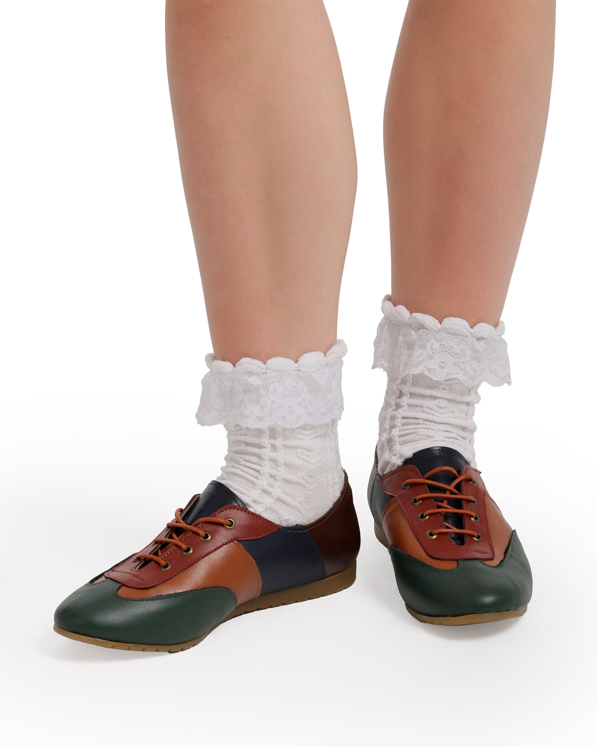 Laced-Up Leather Loafers