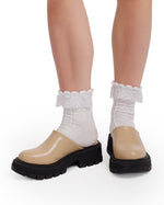 Leather Platform Mules