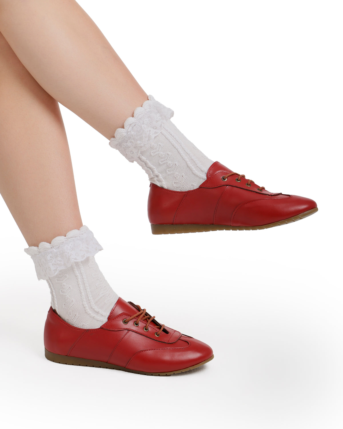 Laced-Up Leather Loafers