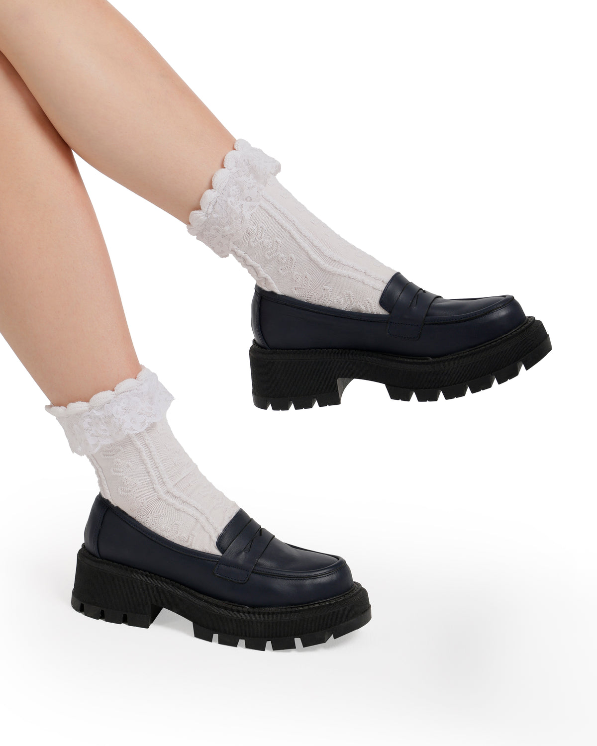 Leather Platform Loafers