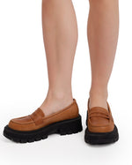 Leather Platform Loafers