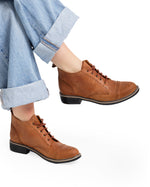 Brogue Ankle Leather Boots