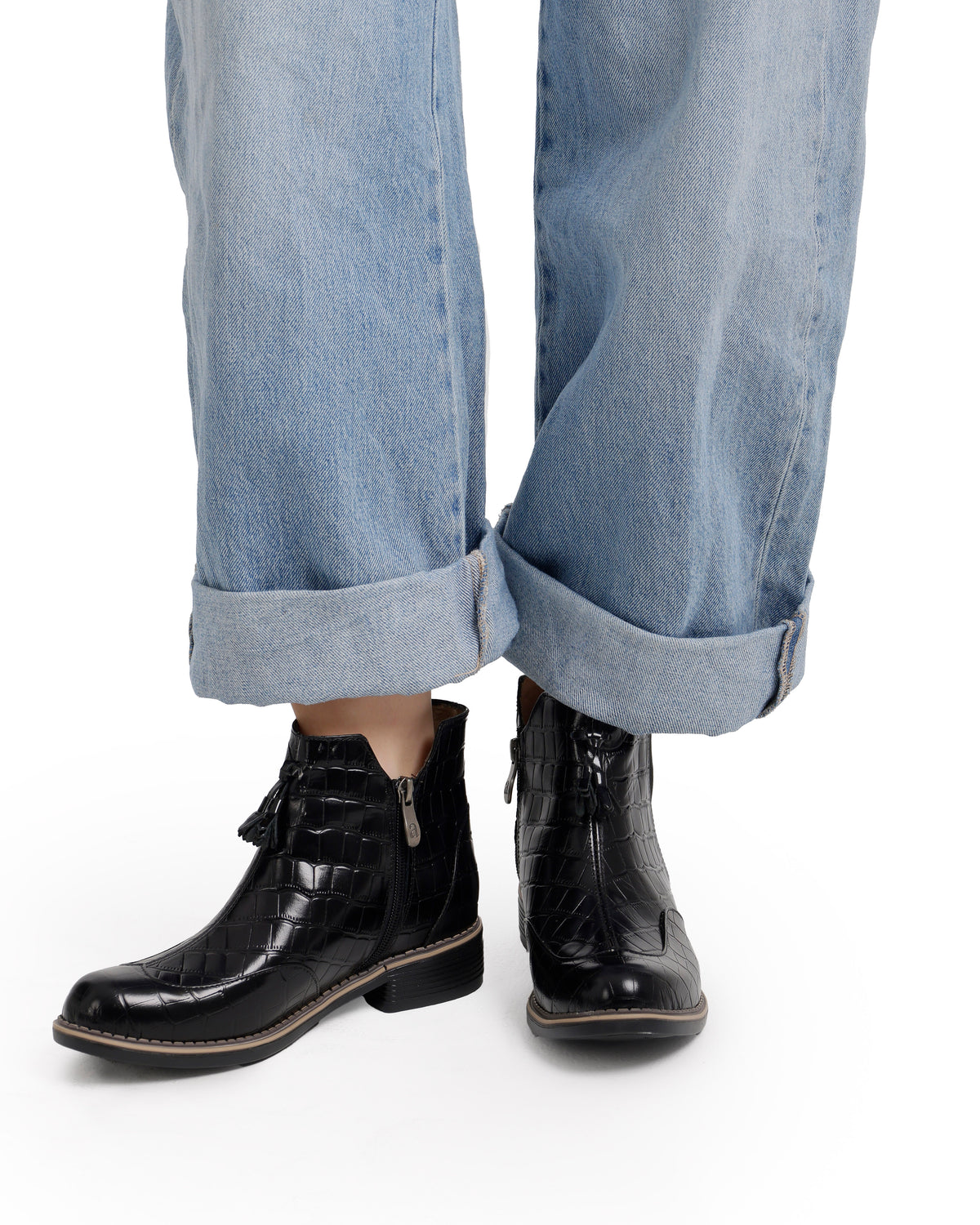 Tassel Ankle Leather Boots