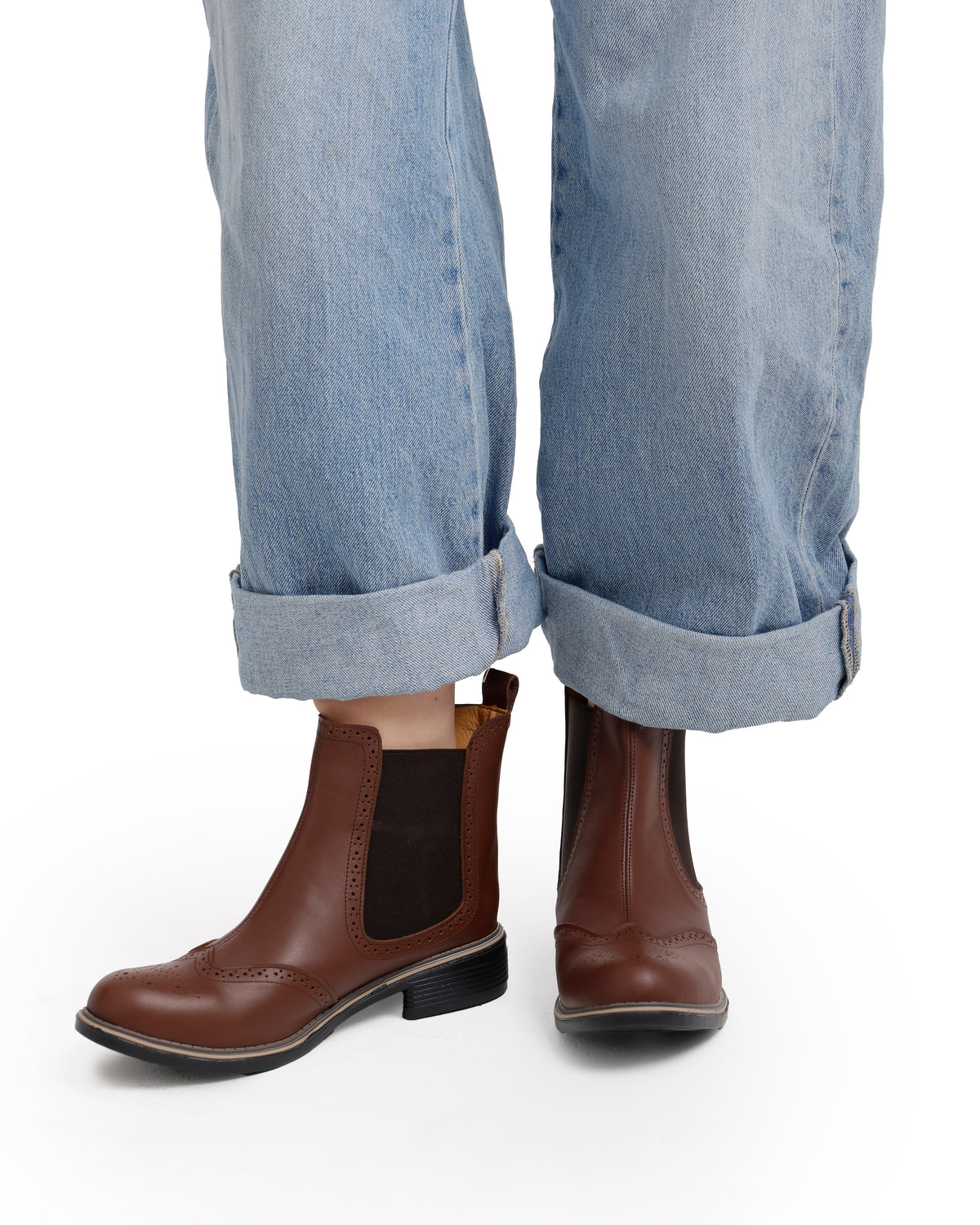 Leather Brogue Boots