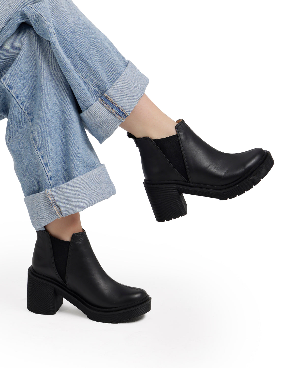 Leather Heeled Ankle Boots