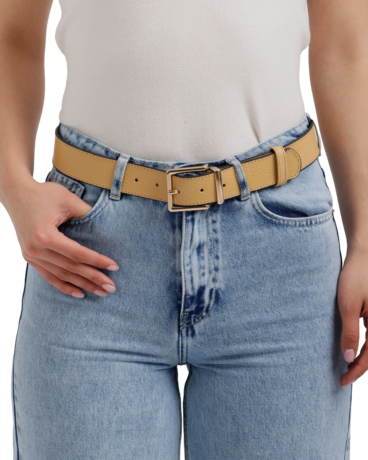 Statement Square Leather Belt
