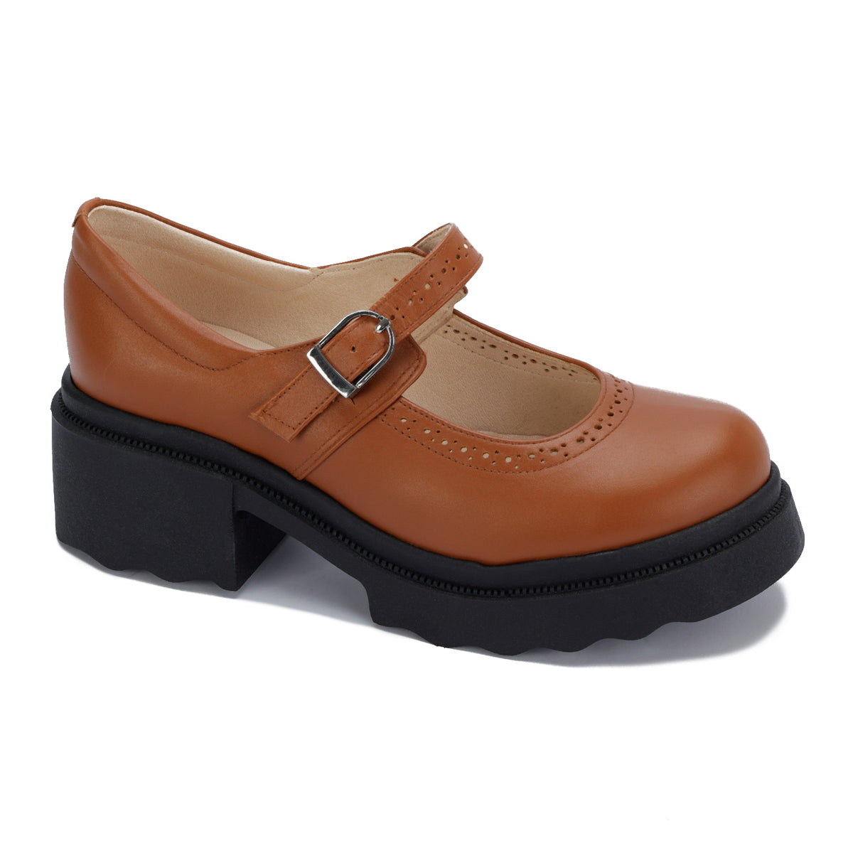 Leather Mary Jane Casual Pumps