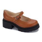 Leather Mary Jane Casual Pumps