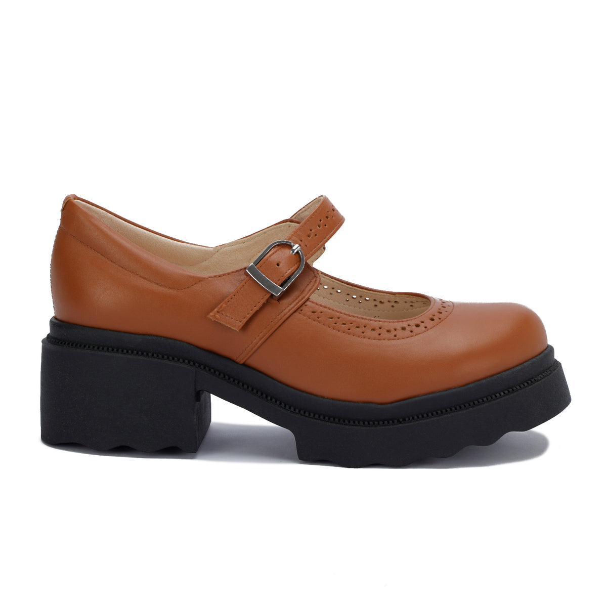 Leather Mary Jane Casual Pumps