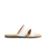 Double-Strapped Leather Slippers