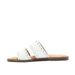 Double-Strapped Leather Slippers