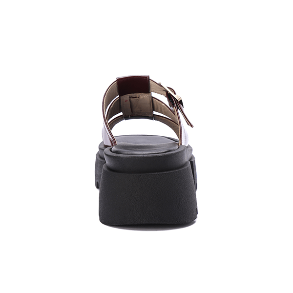 Platform Buckle Slide Sandals