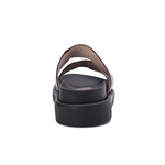 Double Wide-Strap Leather Slides