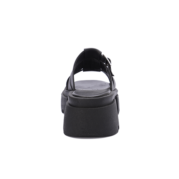 Platform Buckle Slide Sandals