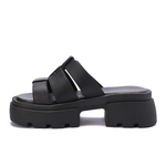 Platform Buckle Slide Sandals