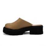Leather Platform Mules