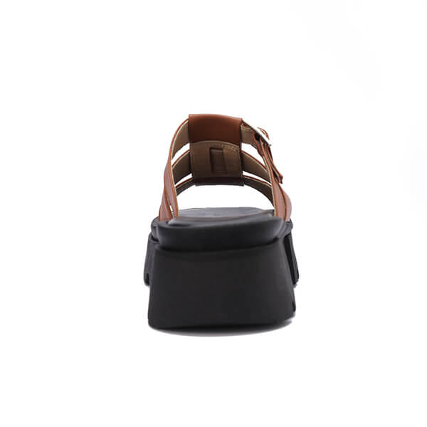 Platform Buckle Slide Sandals