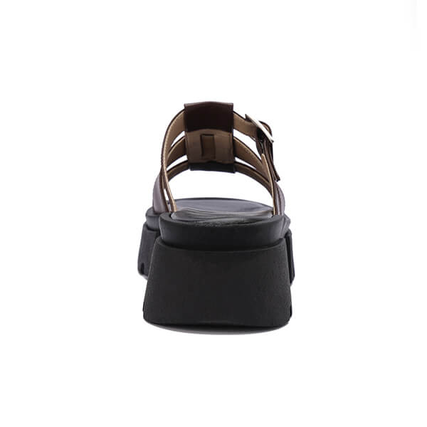 Platform Buckle Slide Sandals