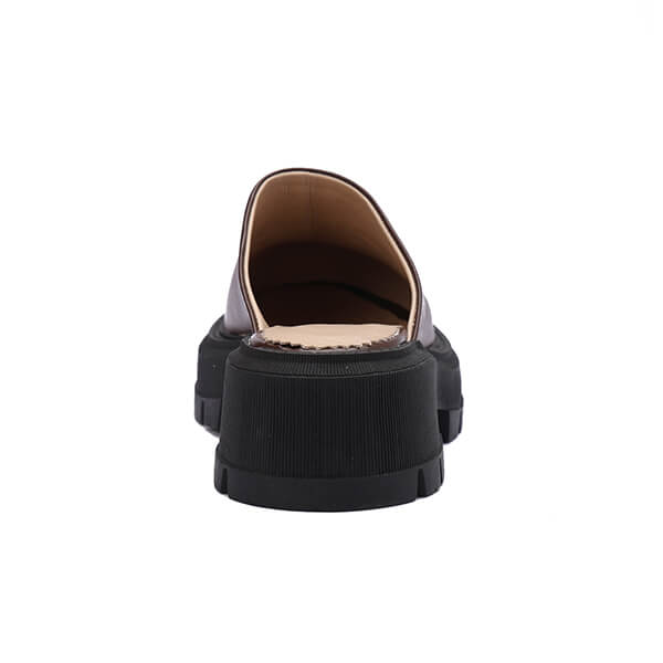 Leather Platform Mules