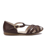 Closed-Toe Leather Summer Sandals