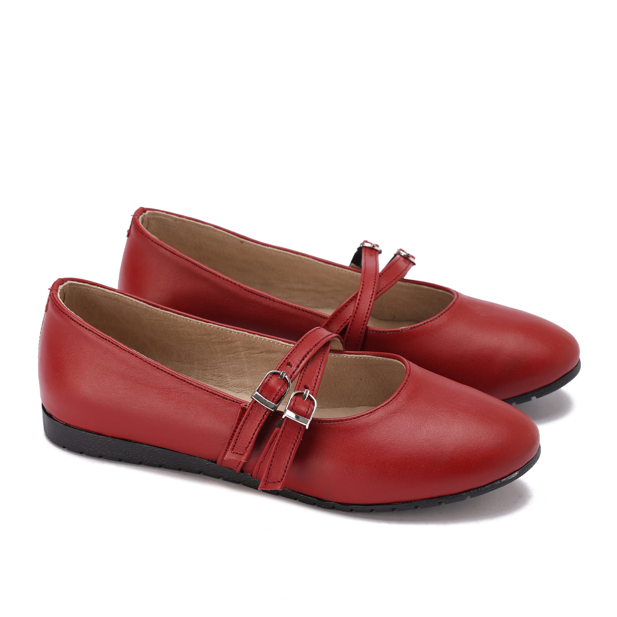 Double-Strap Ballet Flats