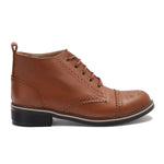 Brogue Ankle Leather Boots