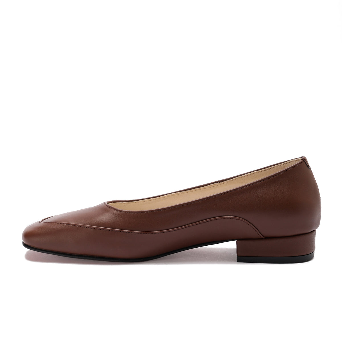 Textured Rounded-toe Flats