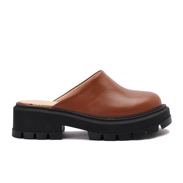 Leather Platform Mules