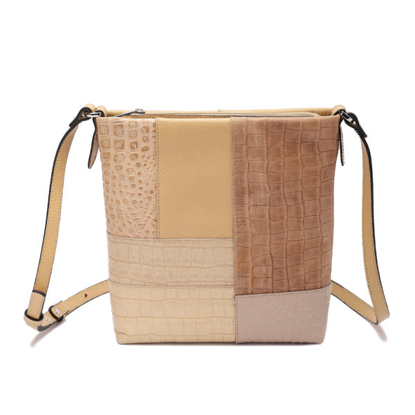 Tara – Multi-Patch Leather Crossbody Bag