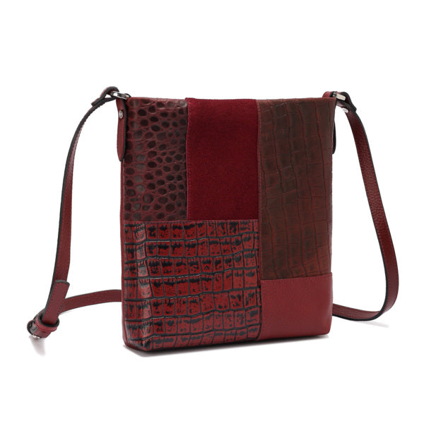 Tara – Multi-Patch Leather Crossbody Bag