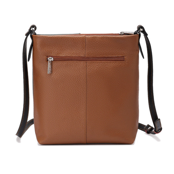 Tara – Multi-Patch Leather Crossbody Bag